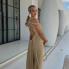 Elegant Halter Maxi Dress