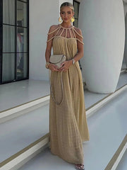 Elegant Halter Maxi Dress