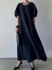 Lantern Short Sleeve A-line Casual Dresses