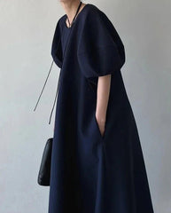 Lantern Short Sleeve A-line Casual Dresses