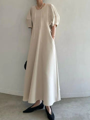 Lantern Short Sleeve A-line Casual Dresses