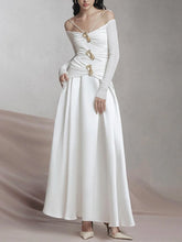 Long Sleeve Patchwork Slimming A-Line Dress