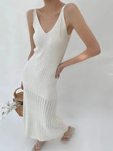 Minimalist V-Neck Long Dress
