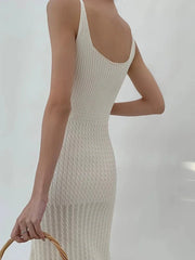 Minimalist V-Neck Long Dress