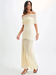 Off-shoulder Backless Sexy Maxi Dress