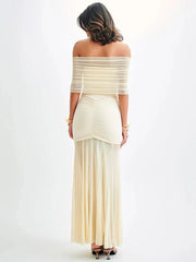 Off-shoulder Backless Sexy Maxi Dress