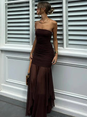 Off-shoulder Strapless Sexy Maxi Dress