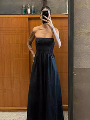 Off-the-Shoulder Vacation Stripe Summer Dress