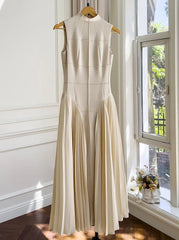 Patchwork Pleated Slim Dress