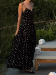 Polka Dot Printed Maxi Dress