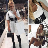2022 Vintage Corsets Vest Black Corset Bandage Women's Waist Belts Corset Camisole Ceinture Femme Bodycon Slim Crop Tank Tops