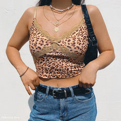 2023 New Women Crop Tops Y2K Aesthetic Cute Summer Halter Brown Camis Fashion Casual Female Sleeveless 90s Corset Top
