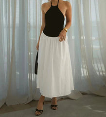 Sexy Halter Sleeveless Ankle Length Dress