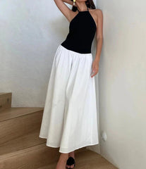 Sexy Halter Sleeveless Ankle Length Dress