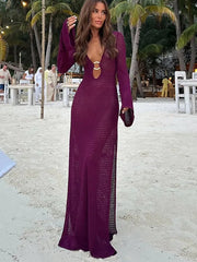 Sexy Long Sleeve Beach Dress