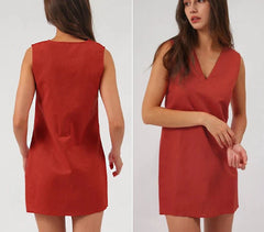 Sexy V-Neck Sleeveless Mini Dress