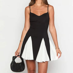 Sleeveless High Waist Mini Dress