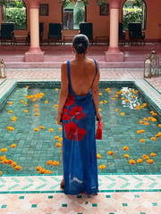 Sleeveless Square Neck Split Dress