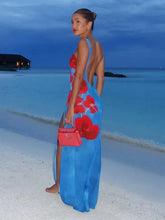 Sleeveless Square Neck Split Dress