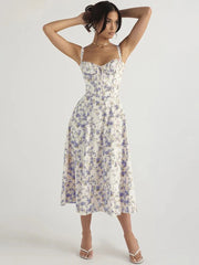 Slim Bodycon A-Line Midi Dress