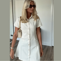 Slim Fit Waist Shirt Dress