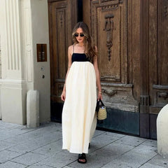 Square Neck Backless Summer Dress