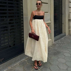 Square Neck Backless Summer Dress