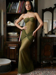 Strapless Mesh Mermaid Summer Dress