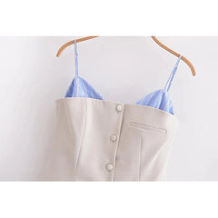 Strapless Patchwork Mini Dress