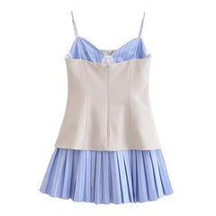 Strapless Patchwork Mini Dress