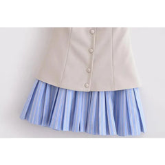 Strapless Patchwork Mini Dress