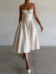 Strapless Ruffle Maxi Dress