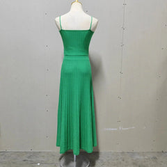 Stretchable Backless Knit Maxi Dress