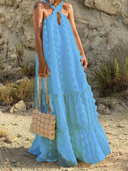 Summer Fashion V-Neck Sleeveless Dress