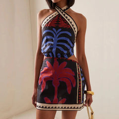 Summer Halter Print Dress