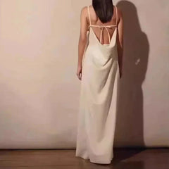 Summer Maxi Dress Backless Design