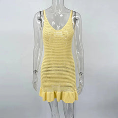 Summer Sleeveless Beach Knit Dress