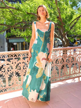 Summer Slim Fit Print Maxi Dress