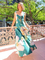 Summer Slim Fit Print Maxi Dress