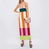 Summer Striped Slit Dress