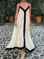 V-Neck Sleeveless Dress