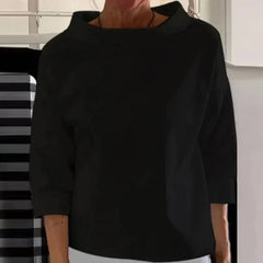 Charlotte - Elegant Rounded Hem Blouse