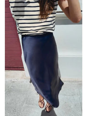 Women Elegant Stripe Printed Maxi Dress