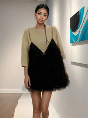 Patchwork Two-Piece T-Shirt Dress