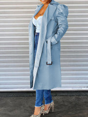 Belted Lapel Collar Trench Coat