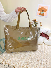 Solid Color Letter Print Tote