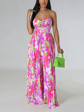 Floral Print Sleeveless Jumpsuit