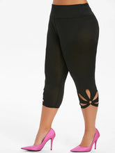 Solid Color Cutout Yoga Leggings