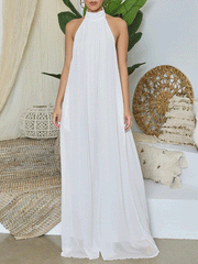 Halter Chiffon Jumpsuit