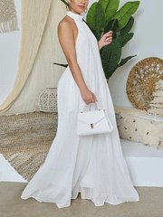 Halter Chiffon Jumpsuit